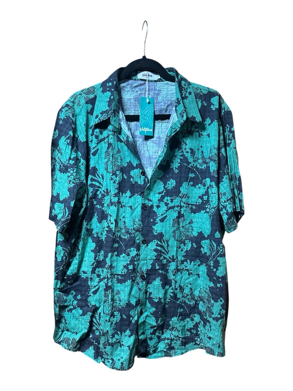 Vatpave green & Black Floral Button-Up Shirt